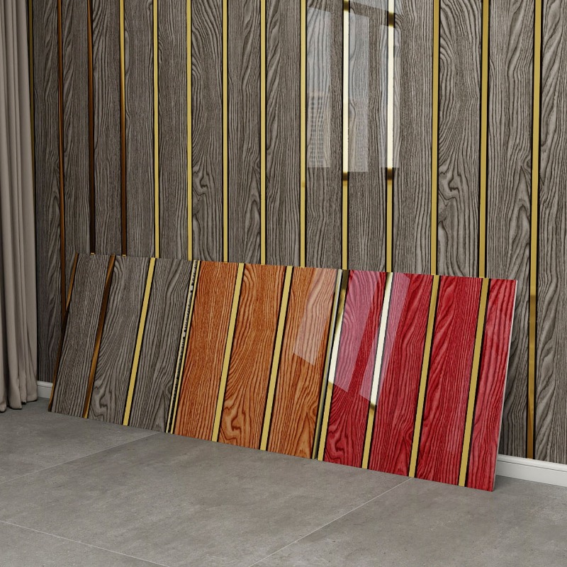 Luxury Wood Grain Wall Panels  - Pvc Panel Background recension och pris
