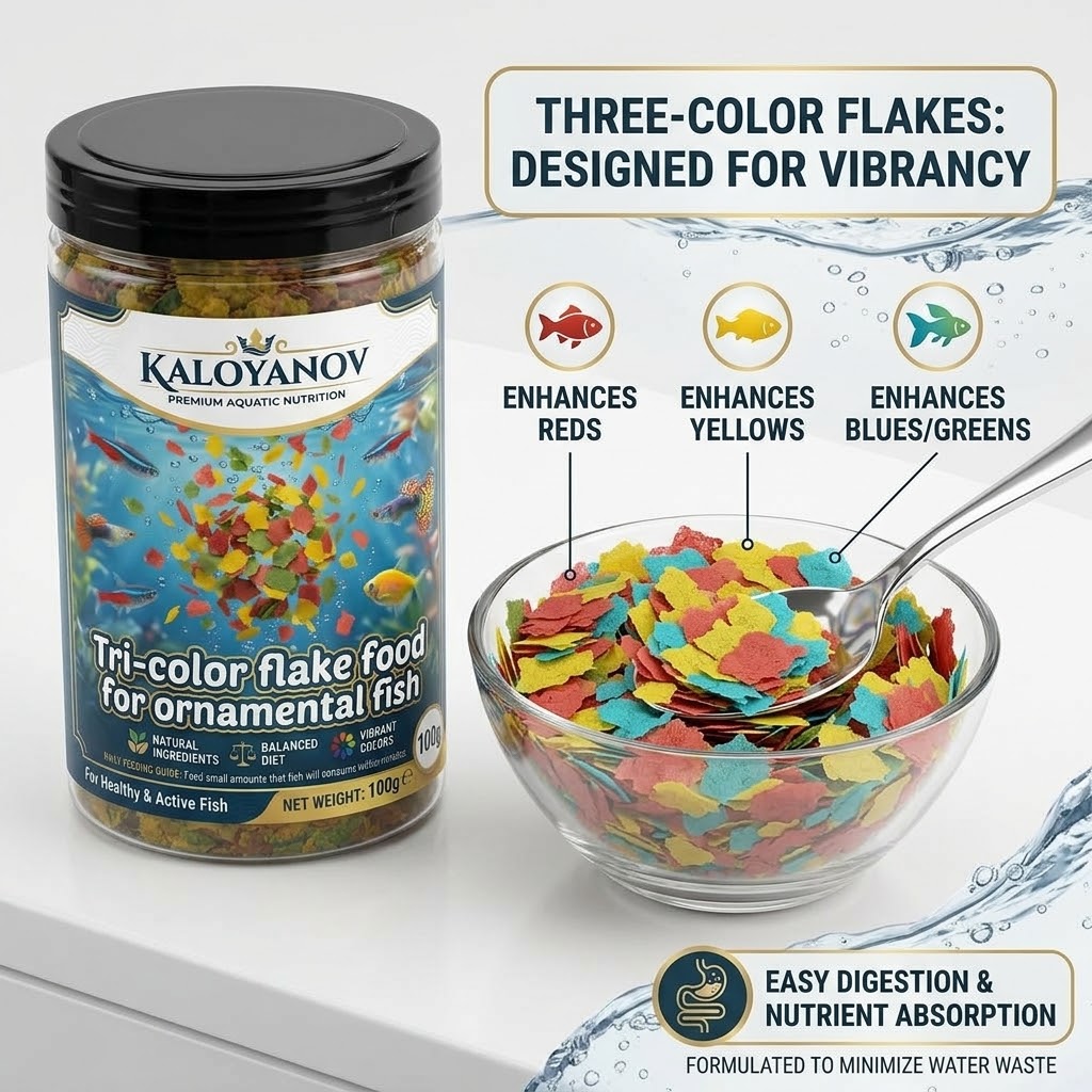 Premium 3-Color Flakes Fish Fo - Tetra Food Tropical Flakes recension och pris